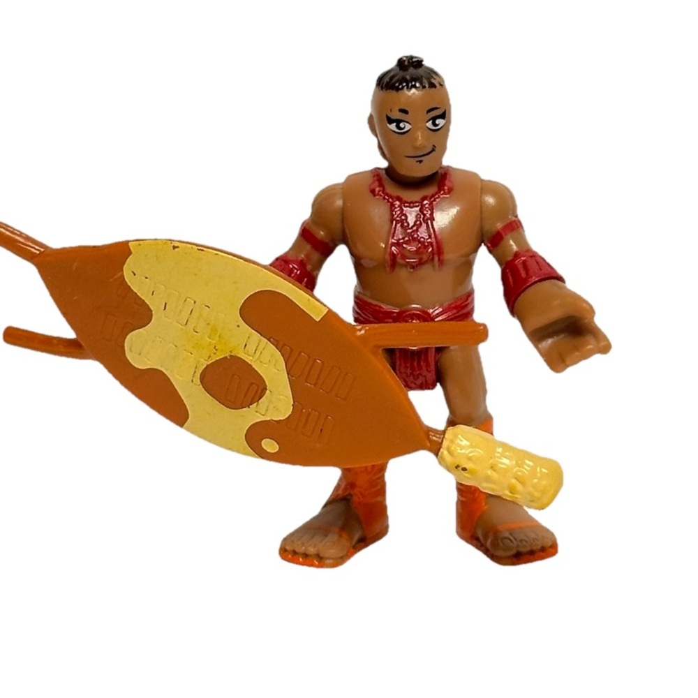 Fisher-Price Imaginext Ultra T Rex Caveman Warrior Red Outfit Shield